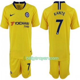 Billige Fotballdrakter Chelsea Kante 7 Barn Bortedraktsett 2018/19 Kortermet